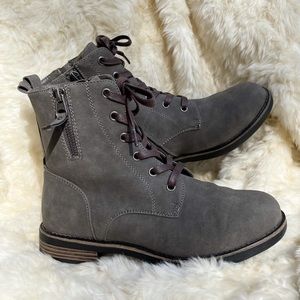 Grey Combat Style Boots